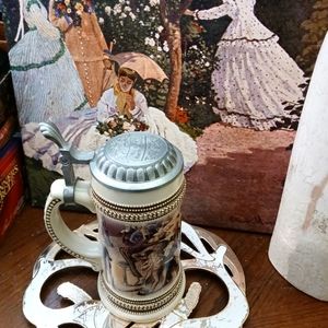 Paul Sebastian Fragrance Co German Beer Stein,Ceramic & Pewter 1999.🍺8"×4"🎁